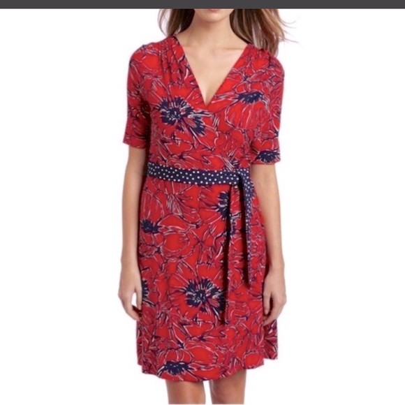 SALELilly Pulitzer Adalie Tomato Floral Wrap Dress - Picture 3 of 6
